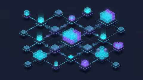 Isometric tech schematic of Headless WordPress API nodes fetching cached responses from a Redis memory store.